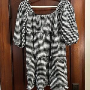 Black and White Gingham Dress
